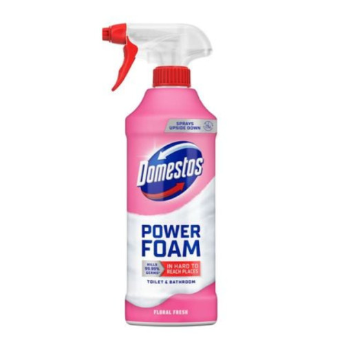 Domestos спрей-пена для очистки унитаза и ванной Power Foam Floral Цветочная свежесть, 435 мл